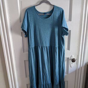 Old Navy Tiered Midi T-Shirt Dress